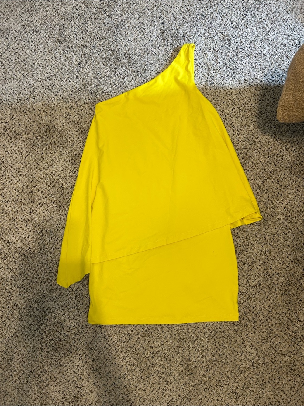 Susana Monaco Bright Yellow One-Shoulder Tunic